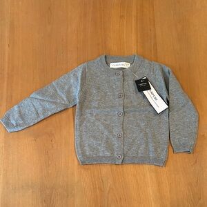 Campure baby unisex size 12-18 mos Button Front Cardigan Sweater solid gray new
